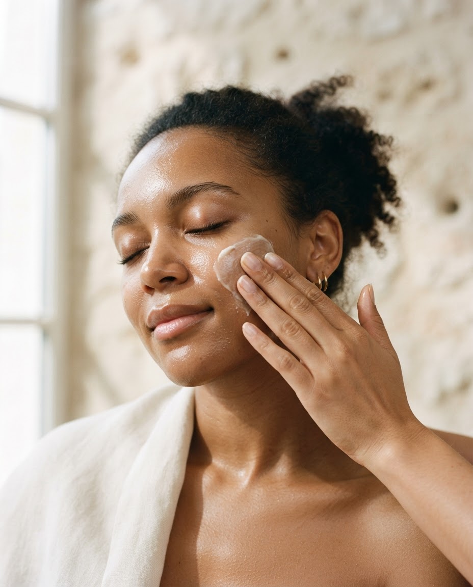 Guest receiving a facial treatment